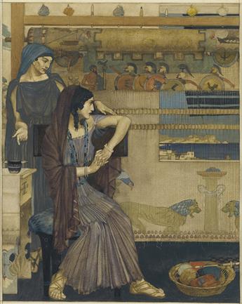 SIR WILLIAM RUSSELL FLINT. Then in amaze she went back to her chamber, for she laid up the wise saying of her son in her heart.